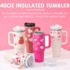 40 Oz Tumbler With Handle Straw Insulated, Stainless Steel Spill Proof Vacuum Coffee Cup Tumbler With Lid Tapered Mug Gifts For Valentine Lover Suitable For Car Gym Office Travel - Image 10