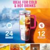 40 Oz Tumbler With Handle Straw Insulated, Stainless Steel Spill Proof Vacuum Coffee Cup Tumbler With Lid Tapered Mug Gifts For Valentine Lover Suitable For Car Gym Office Travel - Image 6