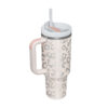 40 Oz Tumbler With Handle Straw Insulated, Stainless Steel Spill Proof Vacuum Coffee Cup Tumbler With Lid Tapered Mug Gifts For Valentine Lover Suitable For Car Gym Office Travel - Image 4